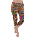 Arabian Street Art Colorful Peacock Tiger Man Parrot Horse Dancer Fantasy Lightweight Velour Capri Yoga Leggings View1