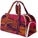 Time Wind Polishpattern Architecture Building City Cityscape Nature Pop-art Pop Surrealism  Retrowave Burner Gym Duffel Bag View1