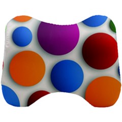 Abstract Dots Colorful Head Support Cushion