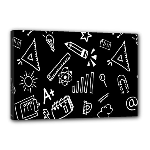 Knowledge Drawing Education Science Canvas 18  X 12  (stretched) by Proyonanggan