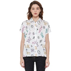 Doodle Pattern Short Sleeve Pocket Shirt by Proyonanggan