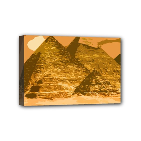 Pyramids Egypt Pyramid Desert Sand Mini Canvas 6  X 4  (stretched) by Proyonanggan