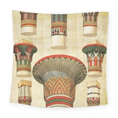 Egyptian Architecture Column Square Tapestry (large) by Proyonanggan