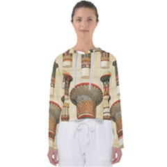 Egyptian Architecture Column Women s Slouchy Sweat by Proyonanggan