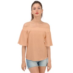 Peach Fuzz 2024 Off Shoulder Short Sleeve Top by dressshop