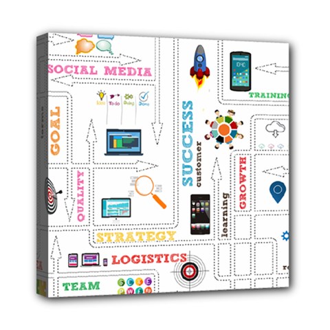 Startup Business Organization Mini Canvas 8  X 8  (stretched) by Grandong