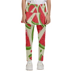 Cute Watermelon Seamless Pattern Kids  Skirted Pants by Grandong