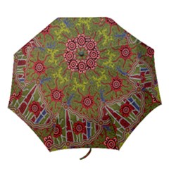 Authentic Aboriginal Art - Connections Folding Umbrellas by hogartharts