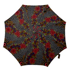Authentic Aboriginal Art - Gathering Hook Handle Umbrellas (small) by hogartharts