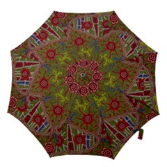 Authentic Aboriginal Art - Connections Hook Handle Umbrellas (medium) by hogartharts