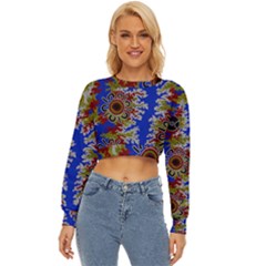 Authentic Aboriginal Art - Waterholes (corella) Lightweight Long Sleeve Sweatshirt by hogartharts