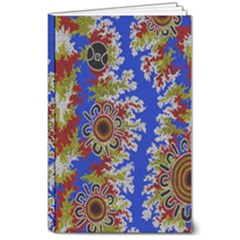 Authentic Aboriginal Art - Waterholes (corella) 8  X 10  Softcover Notebook by hogartharts