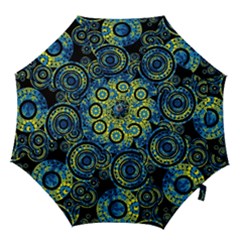 Authentic Aboriginal Art - Circles (paisley Art) Hook Handle Umbrellas (small) by hogartharts