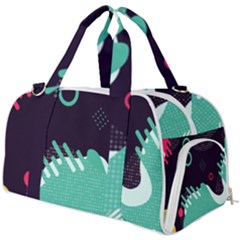 Colorful Background, Material Design, Geometric Shapes Burner Gym Duffel Bag by nateshop