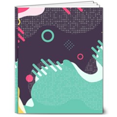 Colorful Background, Material Design, Geometric Shapes 8  X 10  Softcover Notebook by nateshop