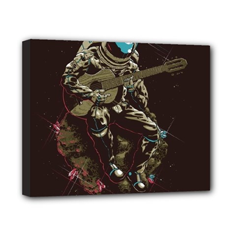 Astronaut Playing Guitar Parody Canvas 10  X 8  (stretched) by Cemarart