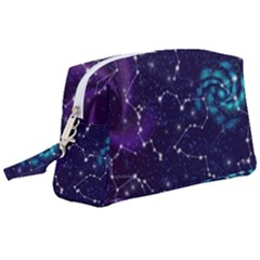 Realistic Night Sky With Constellations Wristlet Pouch Bag (large) by Cemarart