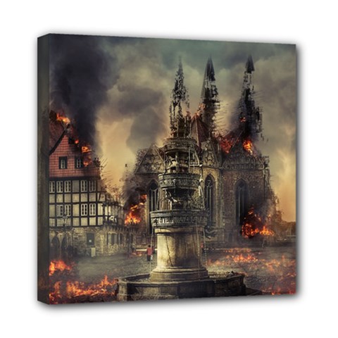 Braunschweig City Lower Saxony Mini Canvas 8  X 8  (stretched) by Cemarart
