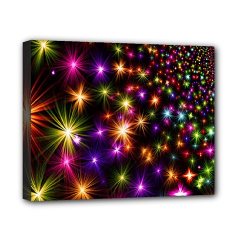 Star Colorful Christmas Xmas Abstract Canvas 10  X 8  (stretched) by Cemarart