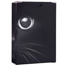 Black Cat Face Playing Cards Single Design (rectangle) With Custom Box by Cemarart