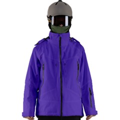 Ultra Violet Purple Men s Zip Ski And Snowboard Waterproof Breathable Jacket by bruzer