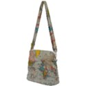 Circular Concentric Radial Symmetry Abstract Zipper Messenger Bag View2