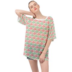 Mosaic Hexagon Honeycomb Oversized Chiffon Top by Ndabl3x