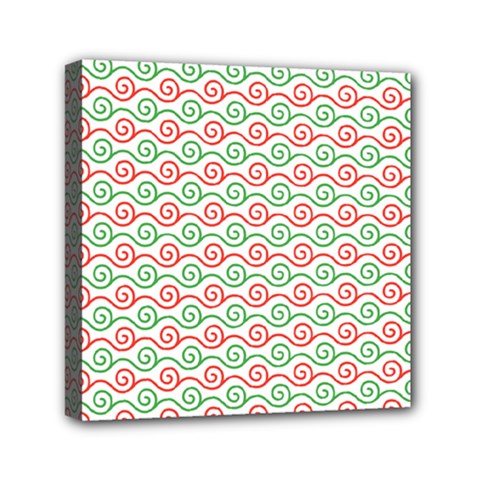 Spirals Geometric Pattern Design Mini Canvas 6  X 6  (stretched) by Ndabl3x