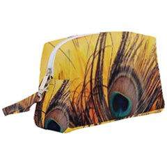 Sunset Illustration Water Night Sun Landscape Grass Clouds Painting Digital Art Drawing Wristlet Pouch Bag (large) by Cemarart