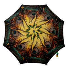 Forest Trees Snow Landscape Art Hook Handle Umbrellas (small) by Cemarart
