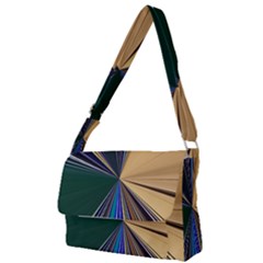 Blue Hexagon Pattern Full Print Messenger Bag (s) by Cemarart