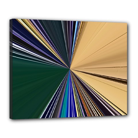 Colorful Centroid Line Stroke Canvas 20  X 16  (stretched) by Cemarart