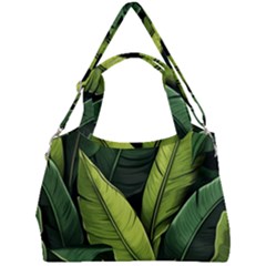 Banana Leaves Pattern Double Compartment Shoulder Bag by goljakoff