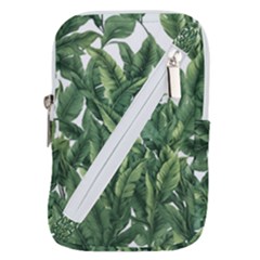 Tropical Leaves Belt Pouch Bag (small) by goljakoff