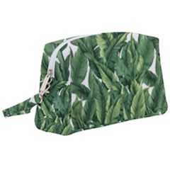 Tropical Leaves Wristlet Pouch Bag (large) by goljakoff