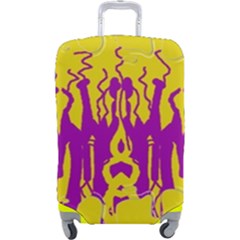 Yellow And Purple In Harmony Luggage Cover (large) by pepitasart