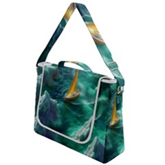 Moon Moonlit Forest Fantasy Midnight Box Up Messenger Bag by Cemarart