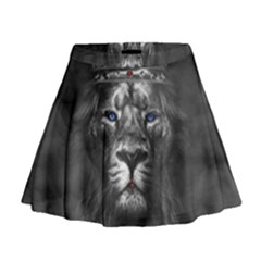 Lion King Of The Jungle Nature Mini Flare Skirt by Cemarart