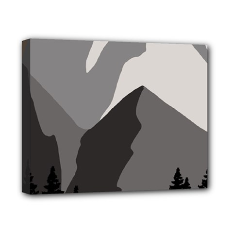 Mountain Wolf Tree Nature Moon Canvas 10  X 8  (stretched) by Cemarart