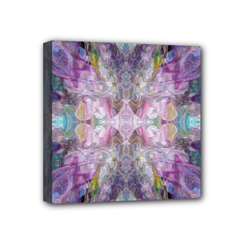 Blended Butterfly Mini Canvas 4  X 4  (stretched) by kaleidomarblingart