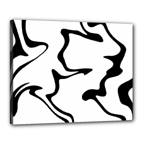 Black And White Swirl Background Canvas 20  X 16  (stretched) by Cemarart