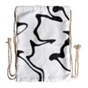 Black And White Swirl Background Drawstring Bag (Large) View2