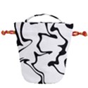 Black And White Swirl Background Drawstring Bucket Bag View2