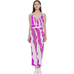 Warp Liquid Multicolor Kids V-neck Camisole Jumpsuit by Cemarart