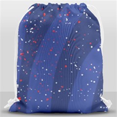 Texture Multicolour Ink Dip Flare Drawstring Bag (large) by Cemarart