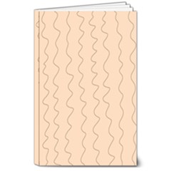 Lines Pattern Wiggly Minimal Print 8  X 10  Softcover Notebook by Cemarart