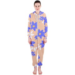 Flowers Pattern Floral Print Hooded Jumpsuit (ladies) by Cemarart