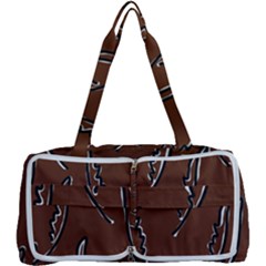 Feather Leaf Pattern Print Multi Function Bag by Cemarart