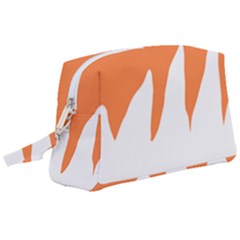 Orange Background Halloween Wristlet Pouch Bag (large) by Cemarart
