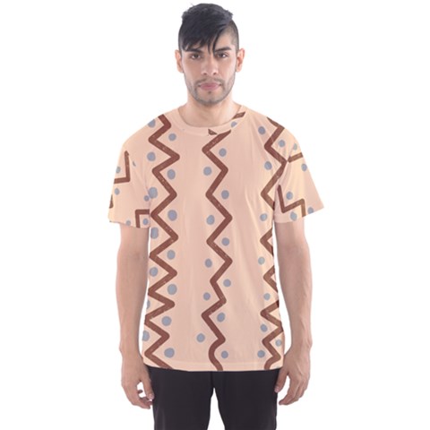 Print Pattern Minimal Tribal Men s Sport Mesh T-shirt by Cemarart